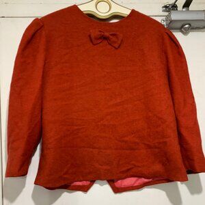 VINTAGE BUTTON BACK WOOL BLOUSES SIZE M